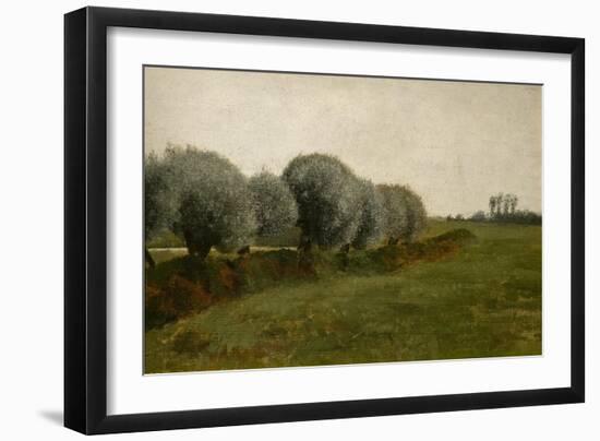 Landscape with a row of trees, 1880-Vilhelm Hammershoi-Framed Giclee Print