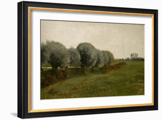 Landscape with a row of trees, 1880-Vilhelm Hammershoi-Framed Giclee Print