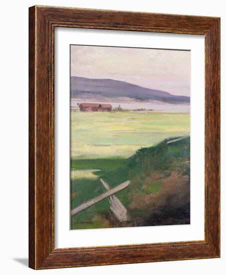 Landscape with a Stile, Norrland, Sweden-August Wilhelm Nikolaus Hagborg-Framed Giclee Print