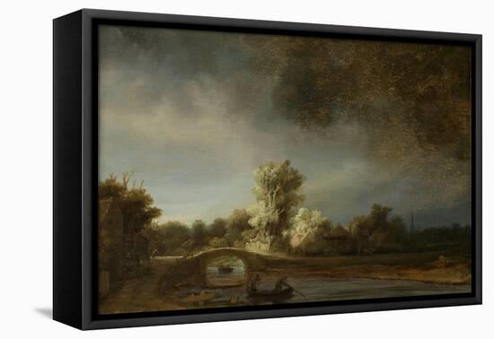 Landscape with a Stone Bridge, 1638-Rembrandt van Rijn-Framed Stretched Canvas