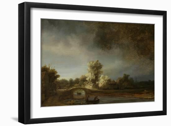 Landscape with a Stone Bridge, 1638-Rembrandt van Rijn-Framed Art Print