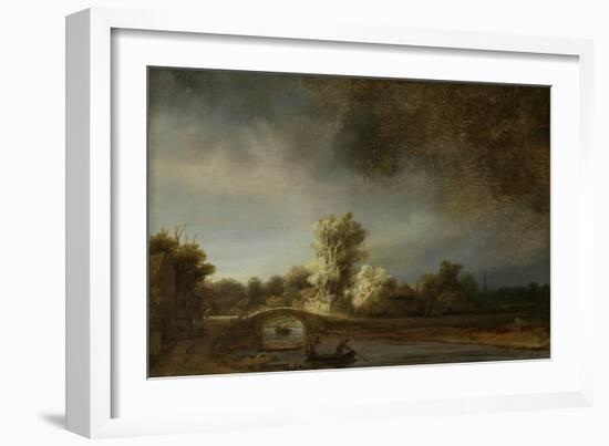 Landscape with a Stone Bridge, C.1638-Rembrandt van Rijn-Framed Giclee Print