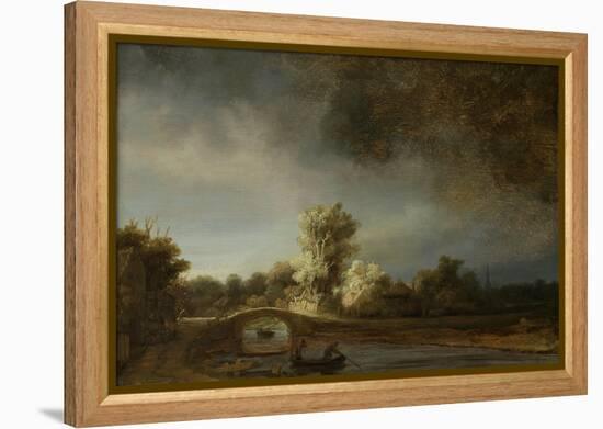 Landscape with a Stone Bridge, C.1638-Rembrandt van Rijn-Framed Premier Image Canvas