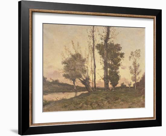 Landscape with a Stream-Henri-Joseph Harpignies-Framed Giclee Print