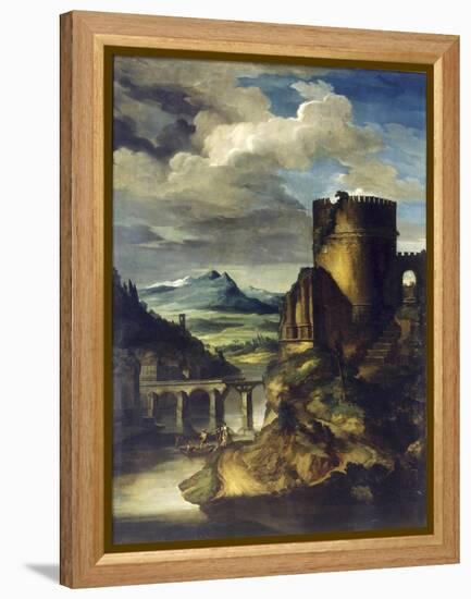 Landscape with a Tomb-Théodore Géricault-Framed Premier Image Canvas