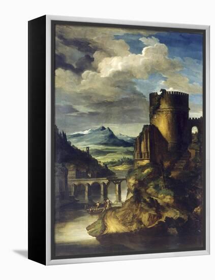 Landscape with a Tomb-Théodore Géricault-Framed Premier Image Canvas