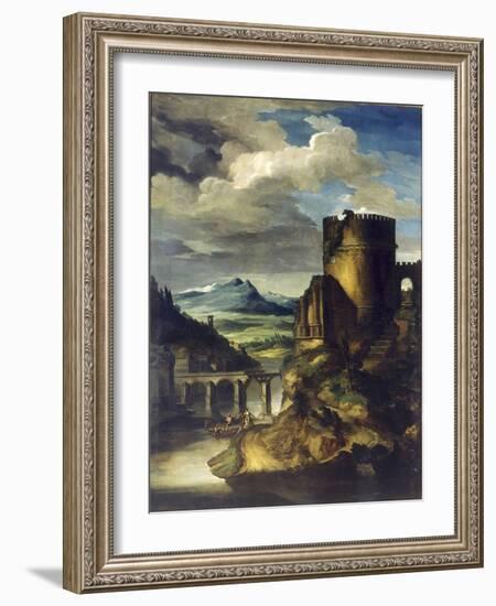 Landscape with a Tomb-Théodore Géricault-Framed Giclee Print