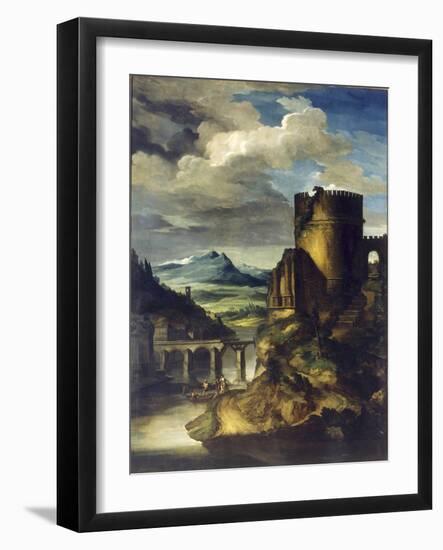 Landscape with a Tomb-Théodore Géricault-Framed Giclee Print