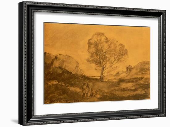 Landscape with a Tree-Jean-Baptiste-Camille Corot-Framed Collectable Print