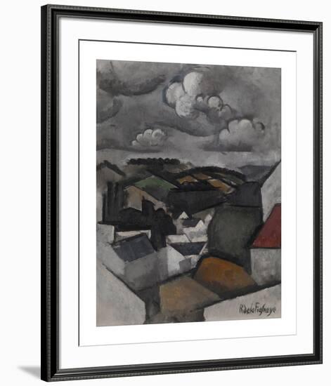 Landscape with a Village, The Hills Beyond Meulan-Roger De La Fresnaye-Framed Premium Giclee Print