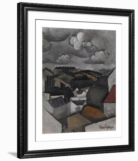 Landscape with a Village, The Hills Beyond Meulan-Roger De La Fresnaye-Framed Premium Giclee Print