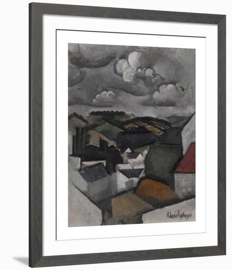 Landscape with a Village, The Hills Beyond Meulan-Roger De La Fresnaye-Framed Premium Giclee Print