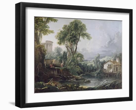 Landscape with a Watermill-Francois Boucher-Framed Giclee Print