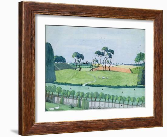 Landscape with a Windmill-John Northcote Nash-Framed Giclee Print