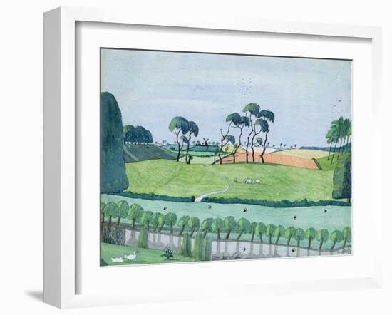 Landscape with a Windmill-John Northcote Nash-Framed Giclee Print