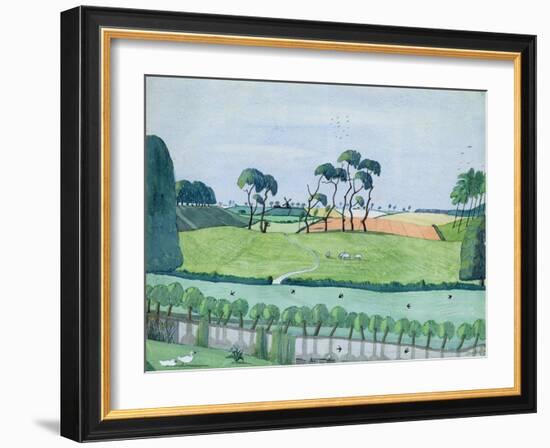 Landscape with a Windmill-John Northcote Nash-Framed Giclee Print