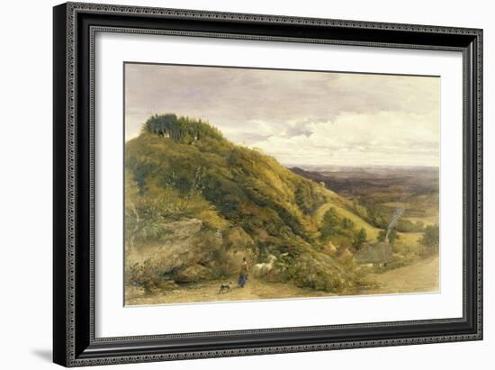 Landscape with a Woman Driving Sheep-Samuel Palmer-Framed Giclee Print