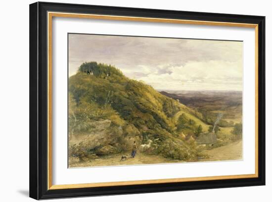 Landscape with a Woman Driving Sheep-Samuel Palmer-Framed Giclee Print
