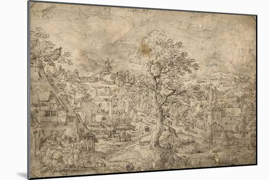 Landscape with Abraham and Angels, 1567-Hans Bol-Mounted Giclee Print