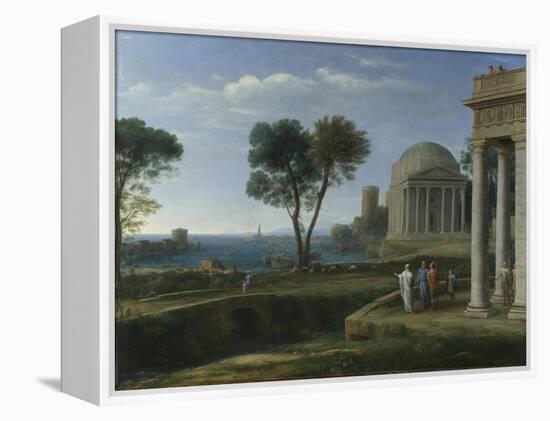 Landscape with Aeneas at Delos, 1672-Claude Lorraine-Framed Premier Image Canvas