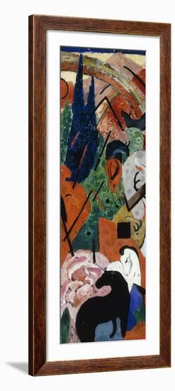 Landscape with Animals and Rainbow-Franz Marc-Framed Giclee Print