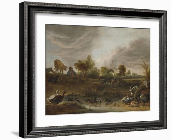 Landscape with Animals-Cornelis Saftleven-Framed Art Print