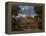 Landscape With Antique Tomb And Two Figures-Nicolas Poussin-Framed Premier Image Canvas