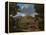 Landscape With Antique Tomb And Two Figures-Nicolas Poussin-Framed Premier Image Canvas