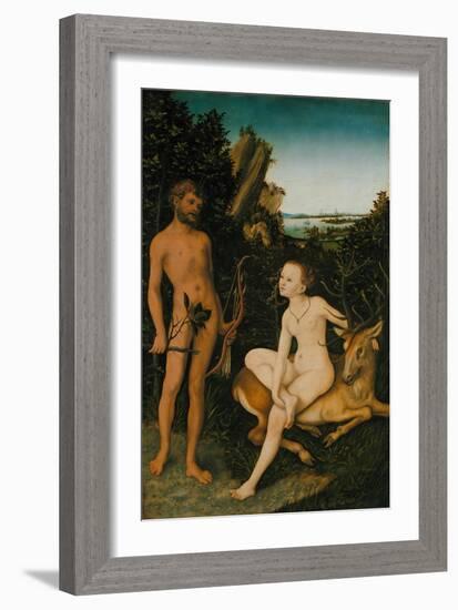 Landscape with Apollo and Diana, 1530-Lucas Cranach the Elder-Framed Giclee Print