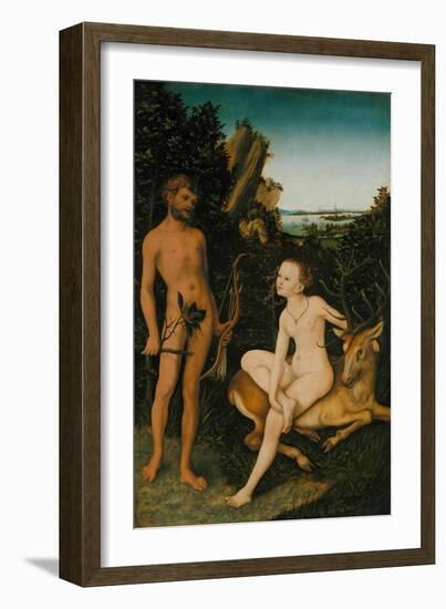Landscape with Apollo and Diana, 1530-Lucas Cranach the Elder-Framed Giclee Print