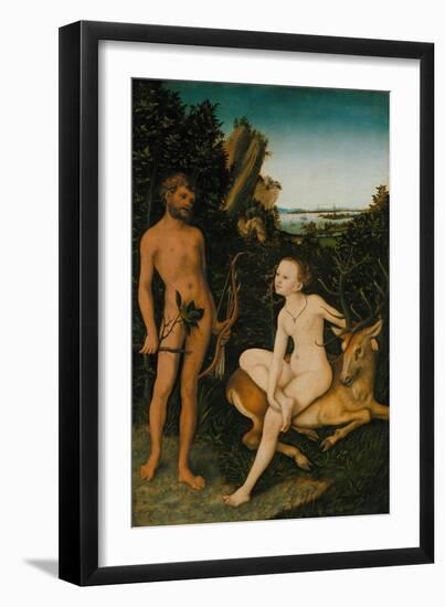 Landscape with Apollo and Diana, 1530-Lucas Cranach the Elder-Framed Giclee Print