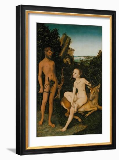 Landscape with Apollo and Diana, 1530-Lucas Cranach the Elder-Framed Giclee Print