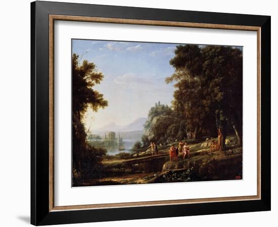 Landscape with Apollo and Marsyas, 1639-1640-Claude Lorraine-Framed Giclee Print