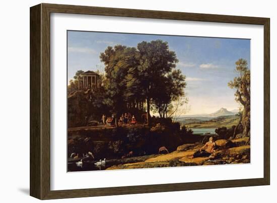 Landscape with Apollo and the Muses, 1652-Claude Lorraine-Framed Giclee Print