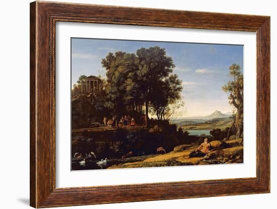 Landscape with Apollo and the Muses, 1652-Claude Lorraine-Framed Giclee Print