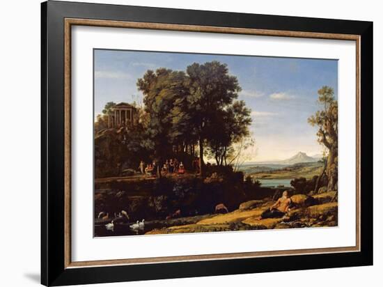 Landscape with Apollo and the Muses, 1652-Claude Lorraine-Framed Giclee Print