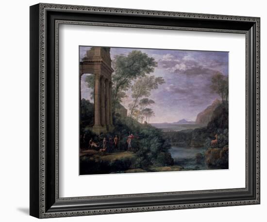 Landscape with Ascanius Shooting the Stag of Sylvia, 17th Century-Claude Lorraine-Framed Giclee Print