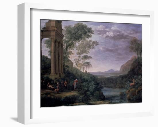 Landscape with Ascanius Shooting the Stag of Sylvia, 17th Century-Claude Lorraine-Framed Giclee Print