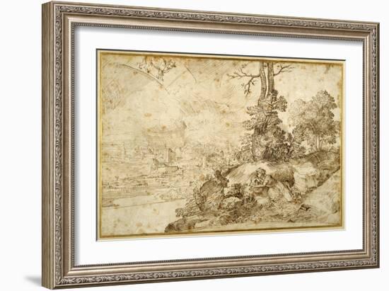 Landscape with Astrology-Domenico Campagnola-Framed Giclee Print