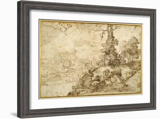 Landscape with Astrology-Domenico Campagnola-Framed Giclee Print