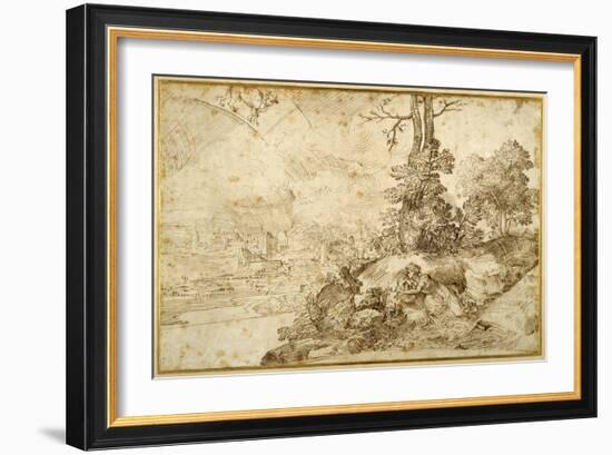 Landscape with Astrology-Domenico Campagnola-Framed Giclee Print