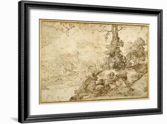 Landscape with Astrology-Domenico Campagnola-Framed Giclee Print