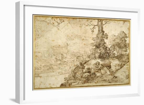 Landscape with Astrology-Domenico Campagnola-Framed Giclee Print