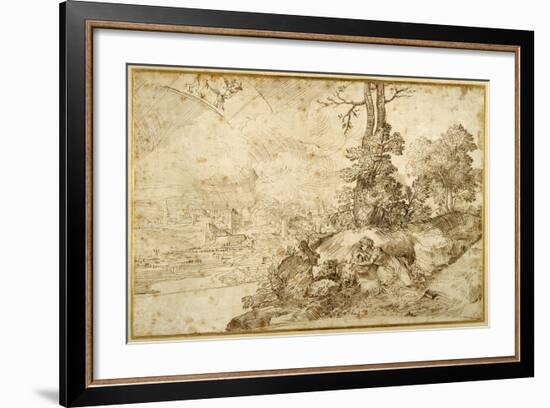 Landscape with Astrology-Domenico Campagnola-Framed Giclee Print