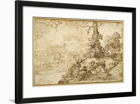 Landscape with Astrology-Domenico Campagnola-Framed Giclee Print