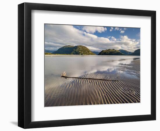 Landscape with Baker River and hills, Aysen Province, Chile-Panoramic Images-Framed Photographic Print