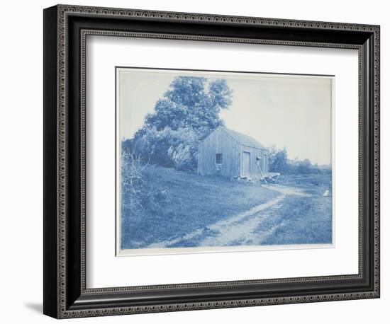 Landscape with Barn, Ipswich, Ma, 1890-1910 (Cyanotype)-Arthur Wesley Dow-Framed Giclee Print