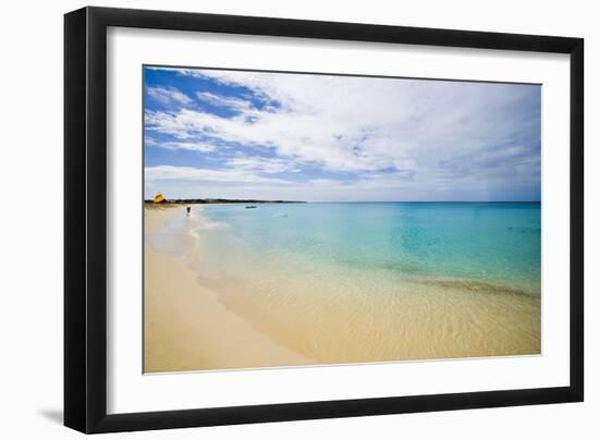 Landscape with Beach and Turquoise Sea, Meads Bay, Anguilla, Lesser Antilles-Stefano Amantini-Framed Photographic Print