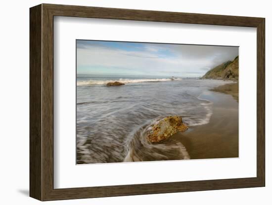 Landscape with beach of Pacific Ocean, Sinkyone Wilderness State Park, California, USA-Panoramic Images-Framed Photographic Print