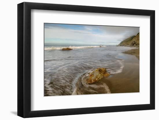 Landscape with beach of Pacific Ocean, Sinkyone Wilderness State Park, California, USA-Panoramic Images-Framed Photographic Print